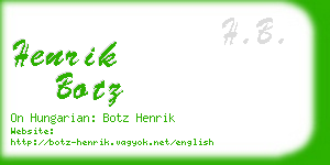 henrik botz business card